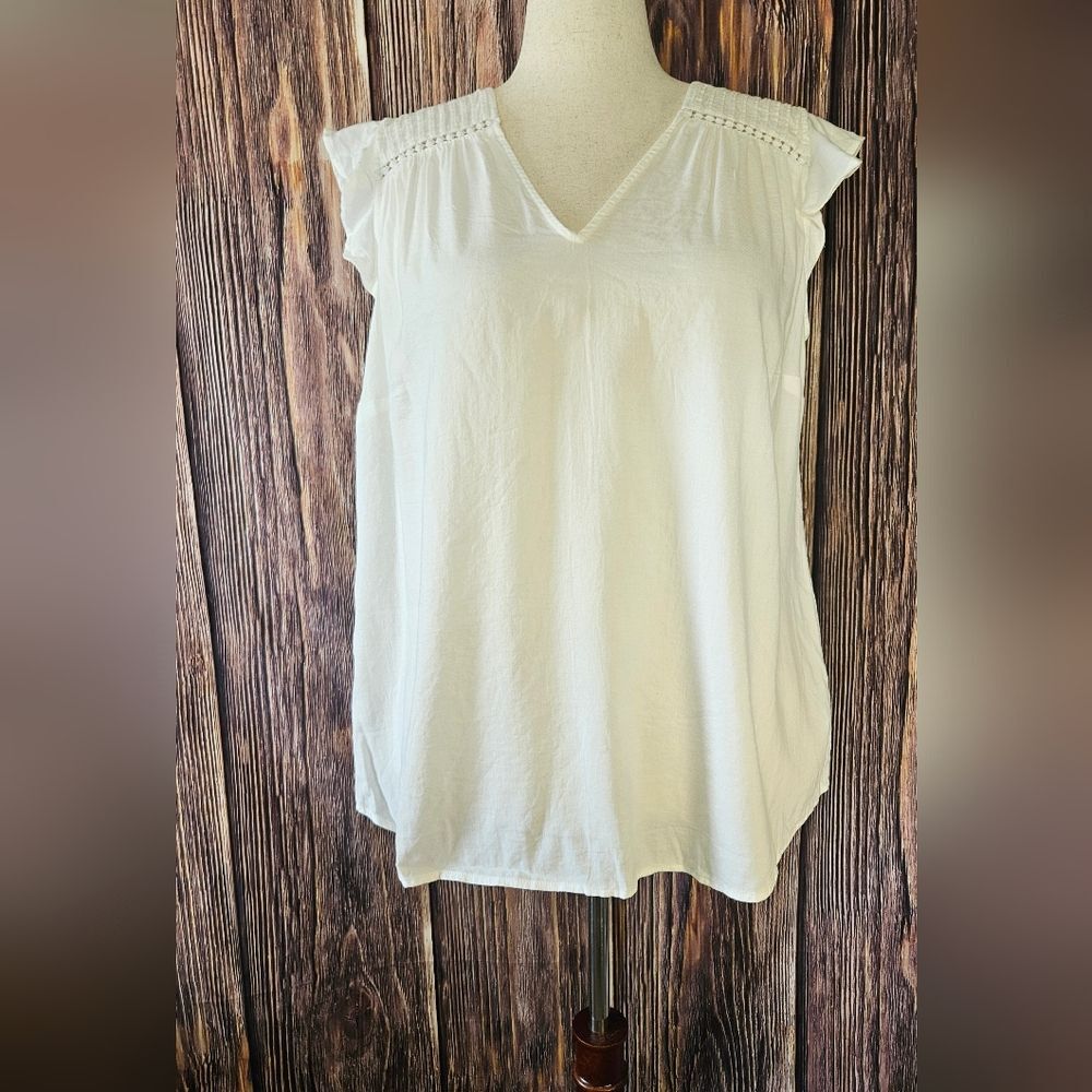 Old Navy Lightweight Ruffle Sleeve Top Plis Size 1X